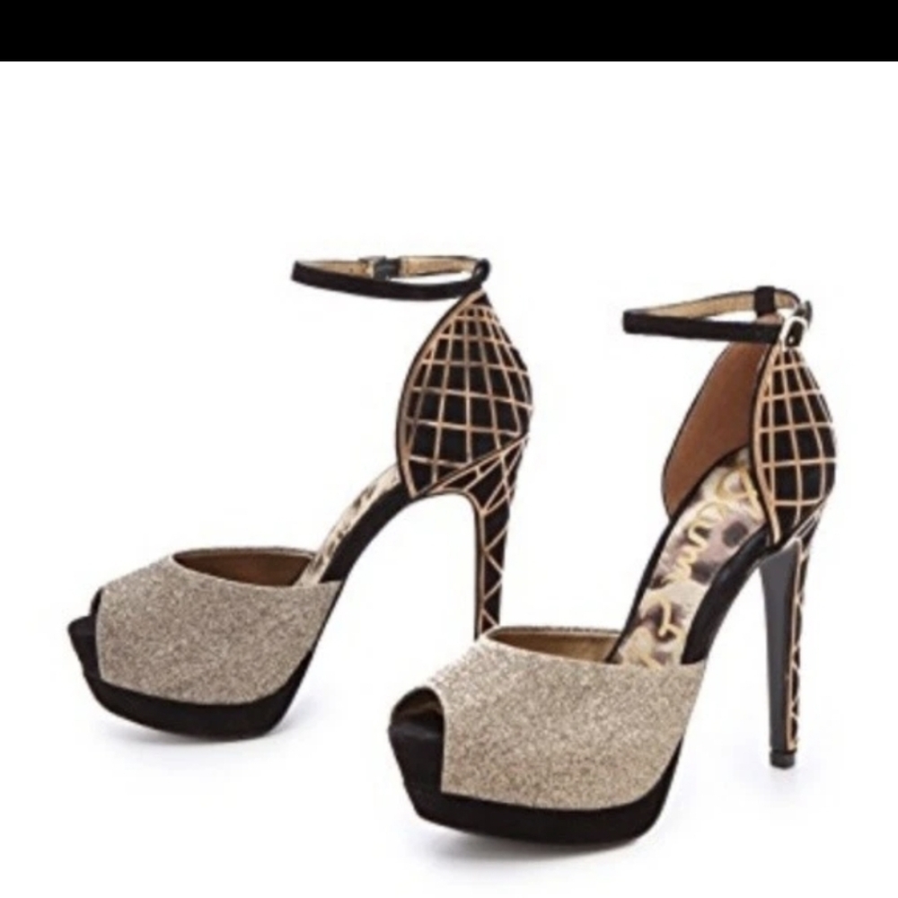 Sam Edelman, Paulette Gold Pumps, Size 8.5